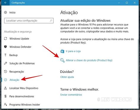 Como Alterar A Chave Do Produto Product Key No Windows 10 Meu Windows