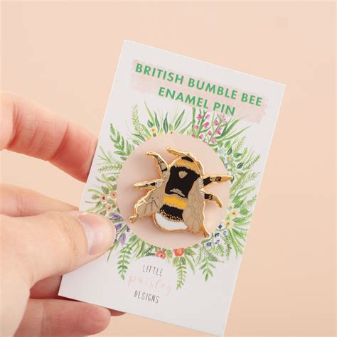 British Bee Enamel Pin Pin Badge Hard Enamel Pin Gold Etsy