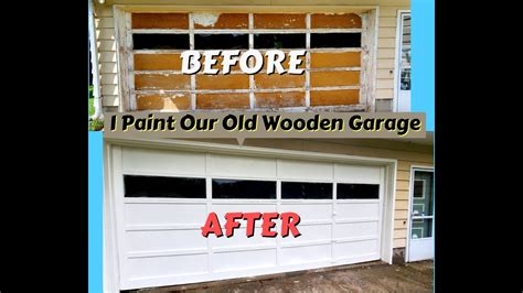 Diy How To Paint Your Old Wooden Garage Door Youtube