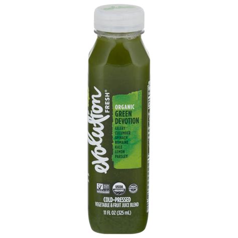 Save On Evolution Fresh Cold Pressed Green Devotion Juice Blend Organic