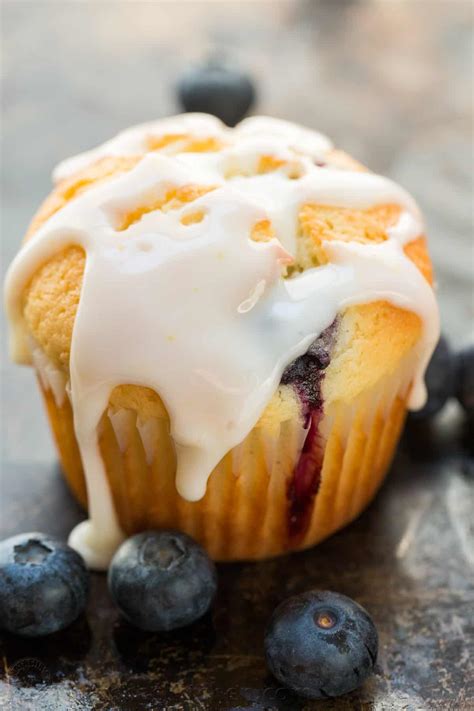 Blueberry Muffins With Lemon Glaze Video