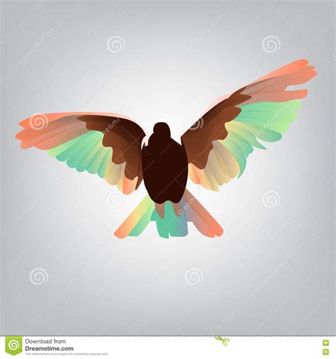 Abstract Dove Flying Rise Up Bird Illustration Vector Animal Art