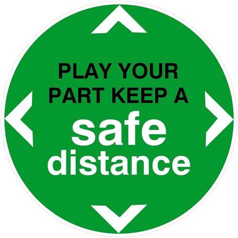 Play Your Part Keep A Safe Distance Social Distancing Floor Sticker