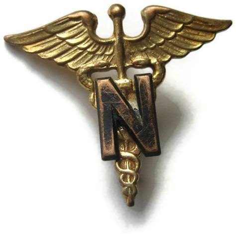 Vintage Army Medical Corps Nurse Pin Military Collectible