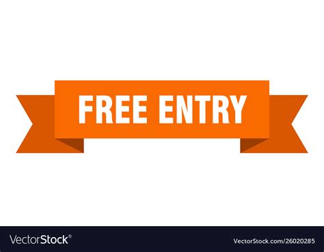 Free Entry Royalty Free Vector Image Vectorstock