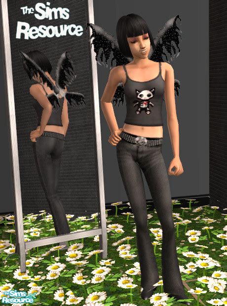 The Sims Resource Emo Black Top 1