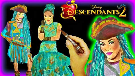disney descendants  color uma wickedly cool coloring book youtube