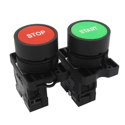 Mxuteuk Momentary Start Stop Switch Push Button 1nc Red Mushroom