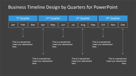 Business Timeline Design By Quarters For Powerpoint Slidemodel
