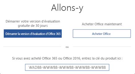 Il faut télécharger le pack et suivre les instructions du lien ci dessus. Activer Office 365, Office 2016 ou Office 2013 - Support ...