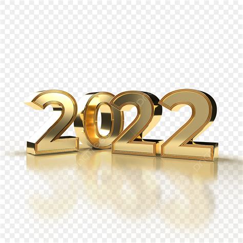 Gold 2022 3d Png 2022 Gold 3d Rendering New Year 2022 2022 Gold 3d