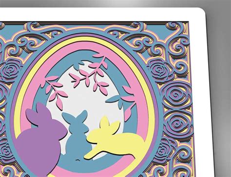M12 - EASTER BUNNY SVG, 3D Easter Bunny Shadow Box Svg For Cricut