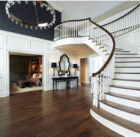Love The Trim And Contrasting Paint On The Two Story Foyer Wall