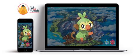 Remember that you can get pokemon home on both devices for free (or with. Pokemon Sword and Shield Grookey Wallpapers | Cat with Monocle