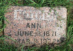 Sarah Anna Annie Carson Buchacker 1871 1922 Memorial Find A Grave