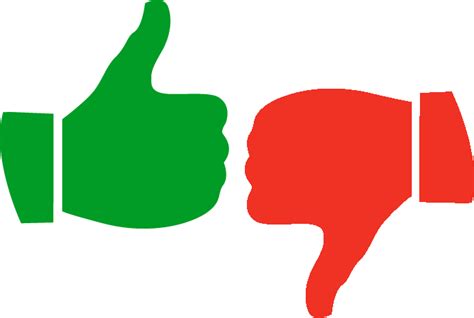 Likes And Dislikes - Thumbs Up Thumbs Down Transparent - (693x466) Png Clipart Download