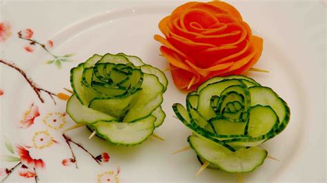 Vegetable Decoration Green Cucumber Rose Food Decoration