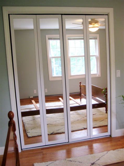 Mirrored Bi Folding Closet Doors Home Design Ideas