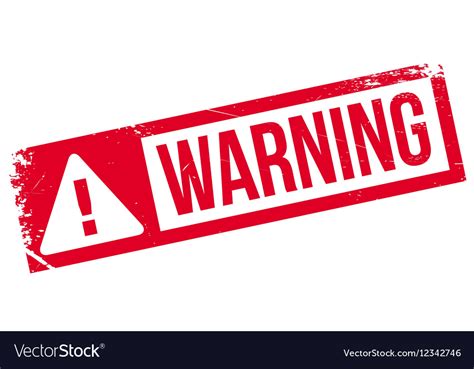 Warning Rubber Stamp Royalty Free Vector Image