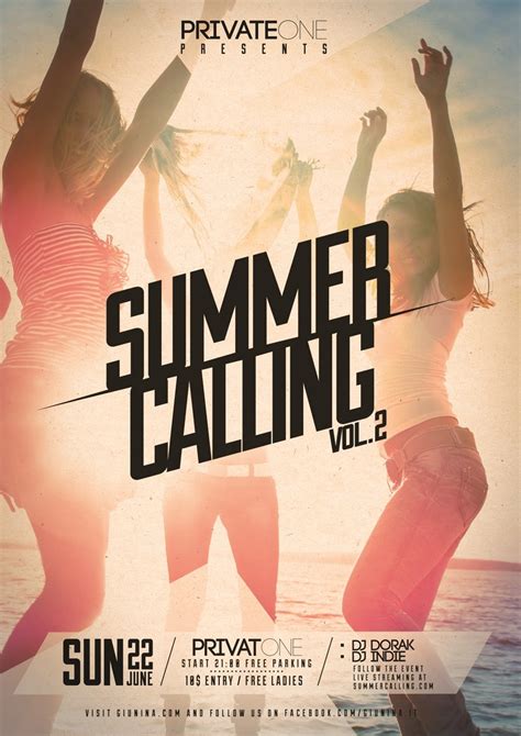 Summer Calling Vol 2 Flyerposter By Giunina On Deviantart