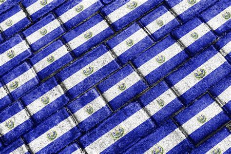 El Salvador Flag Urban Grunge Pattern Stock Illustration Illustration Of Diagonal Wrap