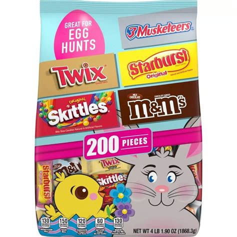 Mars Assorted Easter Egg Hunt Candy Variety Pack 4 Pounds 200 Pieces