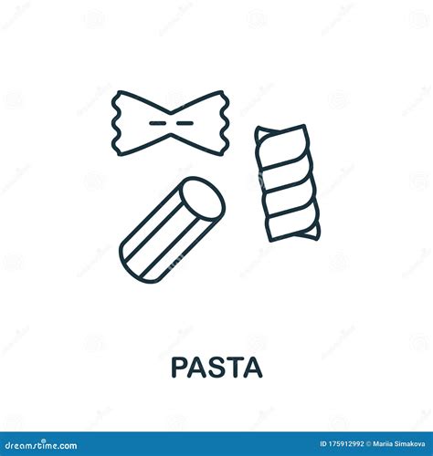 Pasta Icon From Italy Collection Simple Line Pasta Icon For Templates