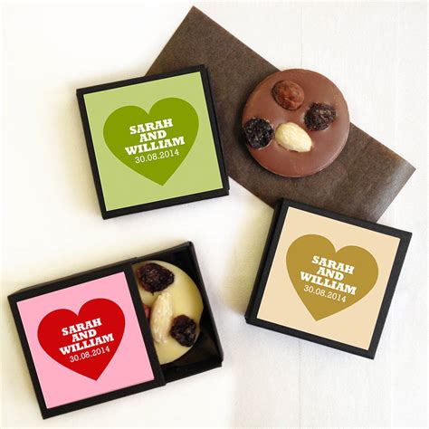 Personalised Chocolate Wedding Favours By Quirky T Library