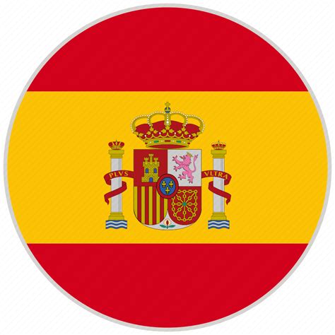 Circular Country Flag National National Flag Rounded Spain Icon