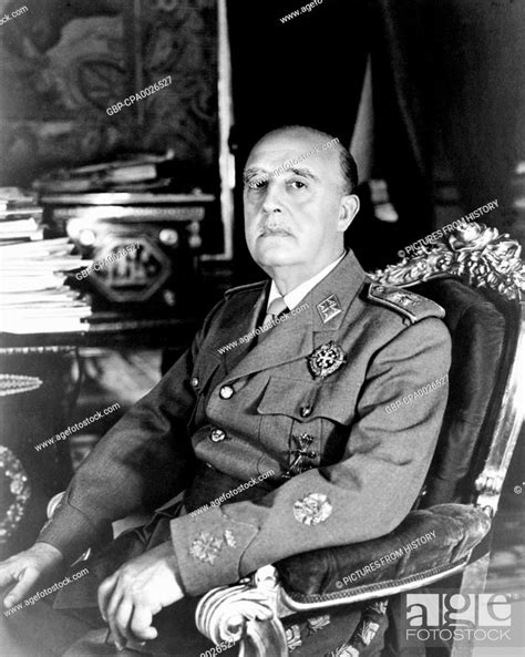 Spain General Francisco Franco Military Dictator Caudillo Of Spain