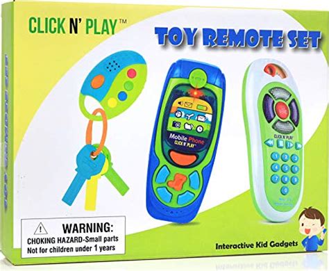 Click N Play Pretend Play Cell Phone Tv Remote And Car Key Accessory