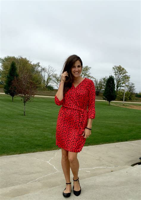 what i wore real mom style polka dot dress momma in flip flops