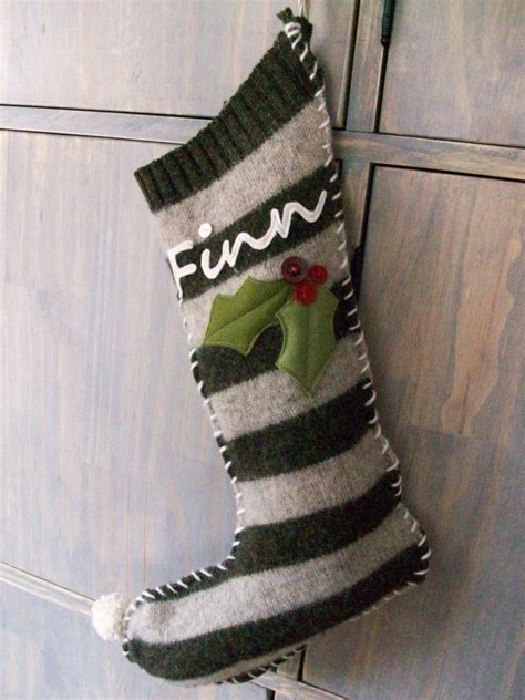 Make A Stocking From An Old Sweater Sweater Christmas Stockings