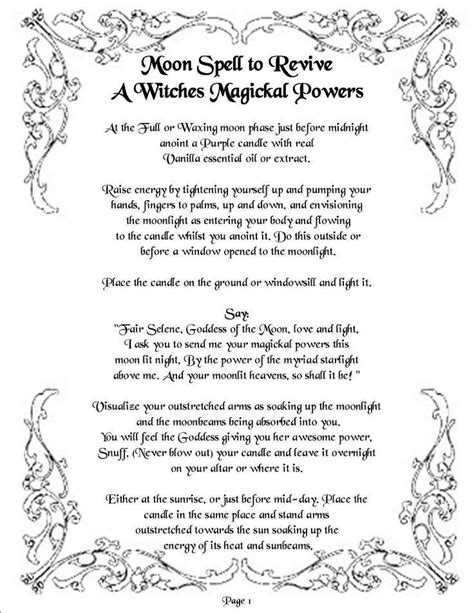 Spell To Revive Magical Powers Spells Witchcraft Magick Book Of Shadows