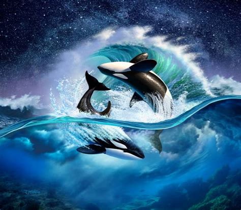 Orca Wave Water Underwater Wave Orca Sky Hd Wallpaper Peakpx