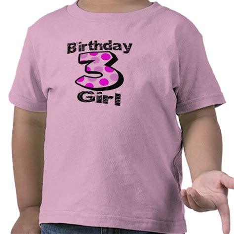 3rd Birthday Girl Shirt Zazzle