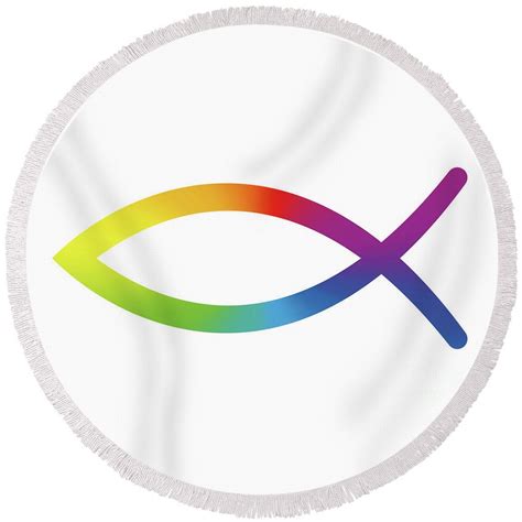 Rainbow Colored Sign Of The Fish Symbol Jesus Fish Ichthys Or Ichthus