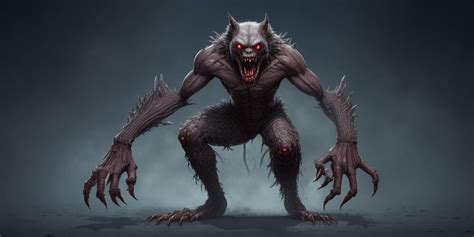 Premium Ai Image Mythological Animal Loup Garou Mythical Werewolf Werwolf
