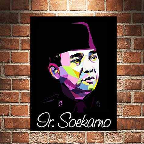 Jual Sukarno Soekarno Presiden Indonesia Poster Kayu Pajangan Dekorasi