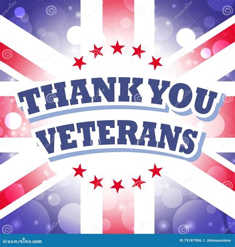 Thank You Veterans Greeting Card For Uk Remembrance Day Stock Vector