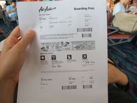 Find cheap airasia flights with skyscanner. 【超大张的Boarding Pass!】朋友怕他弄丢boarding pass，竟印了A3 size的登机证给他 ...