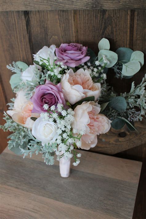 Mauve And Blush Silk Wedding Flowers — Silk Wedding Flowers And