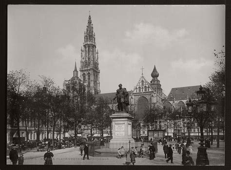 Historic Bandw Photos Of Antwerp Belgium 19th Century