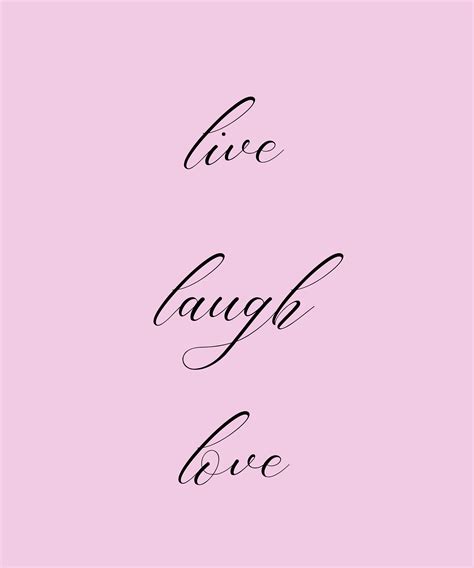 Live Love Laugh Inspirational Quote On Happy Lify Poster Happy