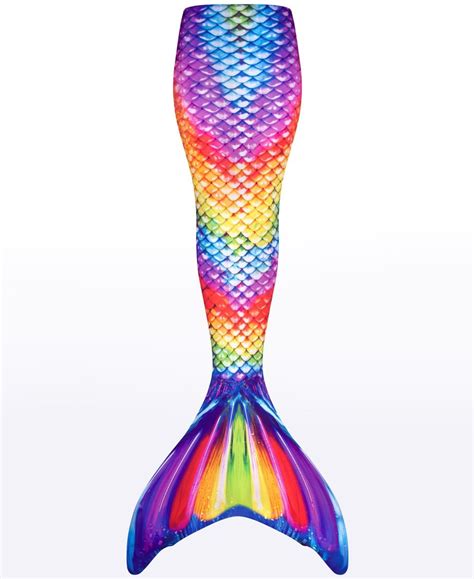 fin fun mermaidens 2 piece rainbow reef mermaid tail set multi swimmable mermaid tail
