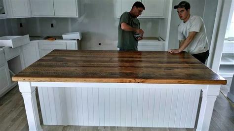 Big Chunky Kitchen Island Top We Installed Last Week Up At Riss Lake