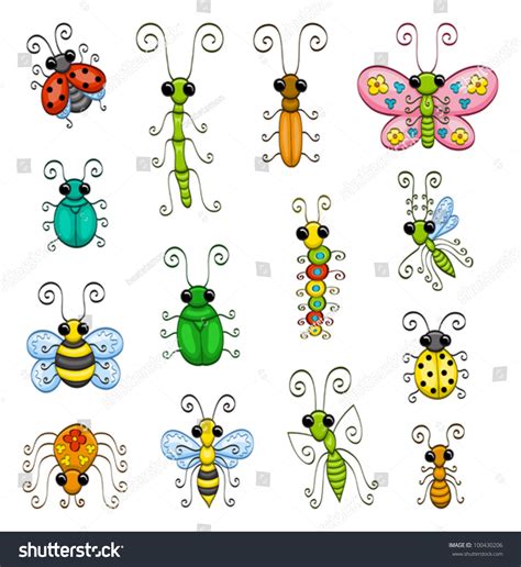Cartoon Insects Stock Vector 100430206 Shutterstock