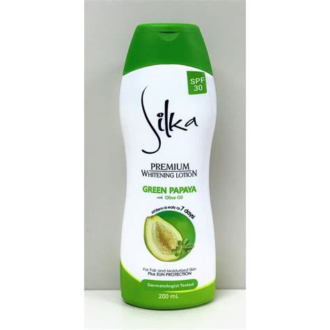 Silka Premium Green Papaya Skin Lightening Lotion Spf30 200ml Health