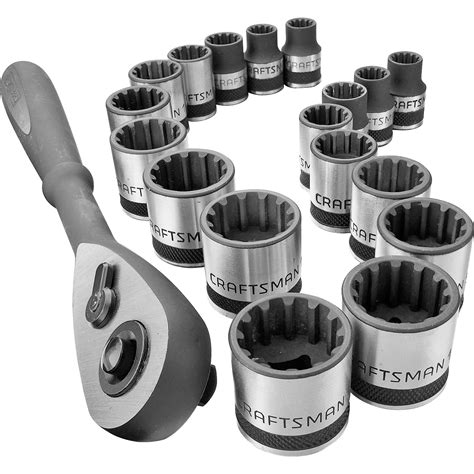 Craftsman 24963 19 Piece 38 Dr Inch And Metric Universal Socket