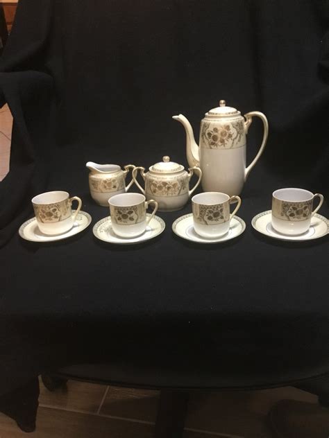 Chikaramachi Noritaki Porcelain Tea Set With Gold Trim Etsy